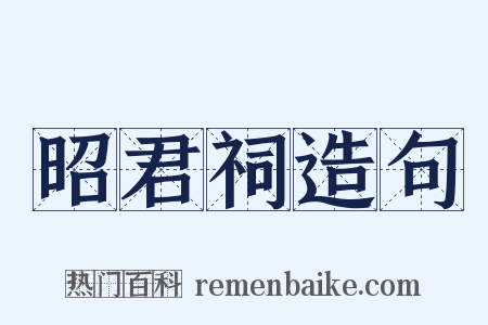 昭君祠造句是什么意思的图片